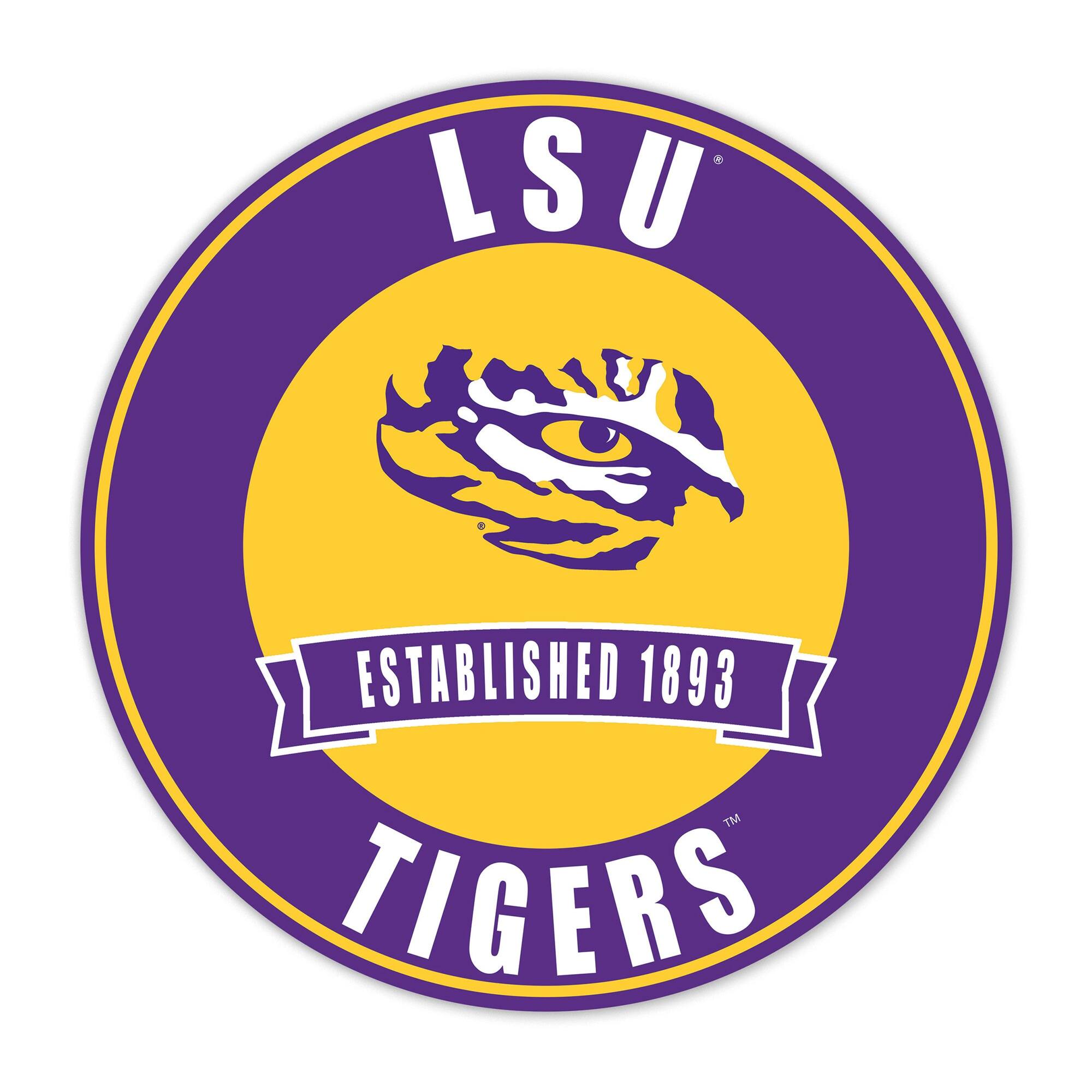 LSU Tigers 24" Circle with Banner