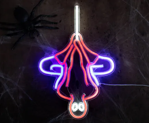 Front. Marvel - Marvel Spider-Man Hanging LED Neon Wall Light Sign - Red.