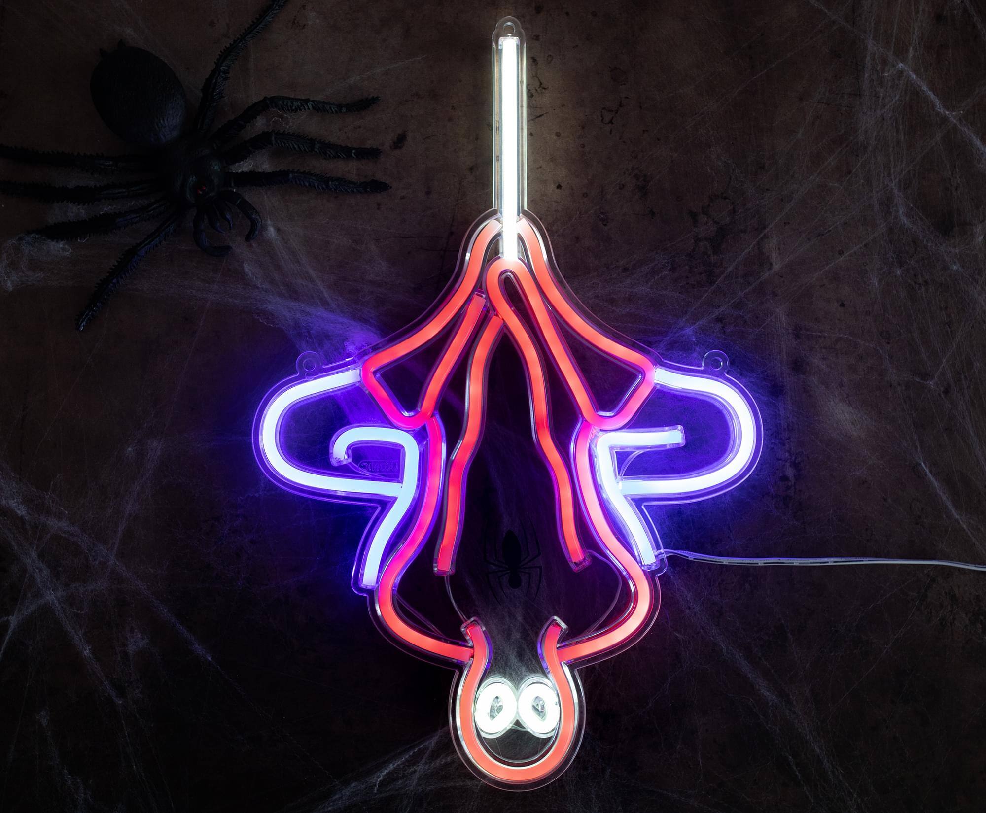 Front. Marvel - Marvel Spider-Man Hanging LED Neon Wall Light Sign - Red.