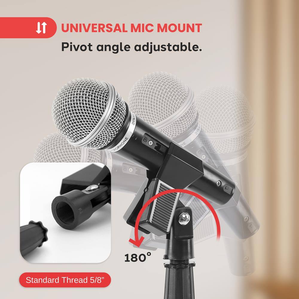 UNIVERSAL MIC MOUNT  
Pivot angle adjustable.  

Standard Thread 5/8"
