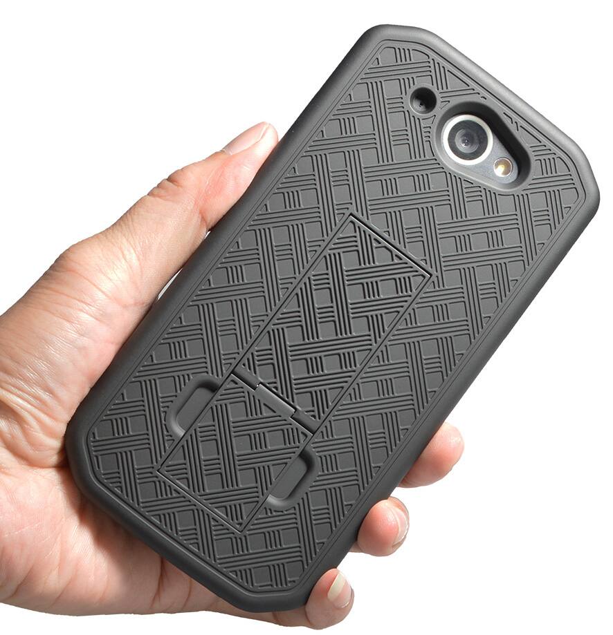 Alt View 7. Nakedcellphone - Slim Case for CAT S48c Phone (with Kickstand) - Black.