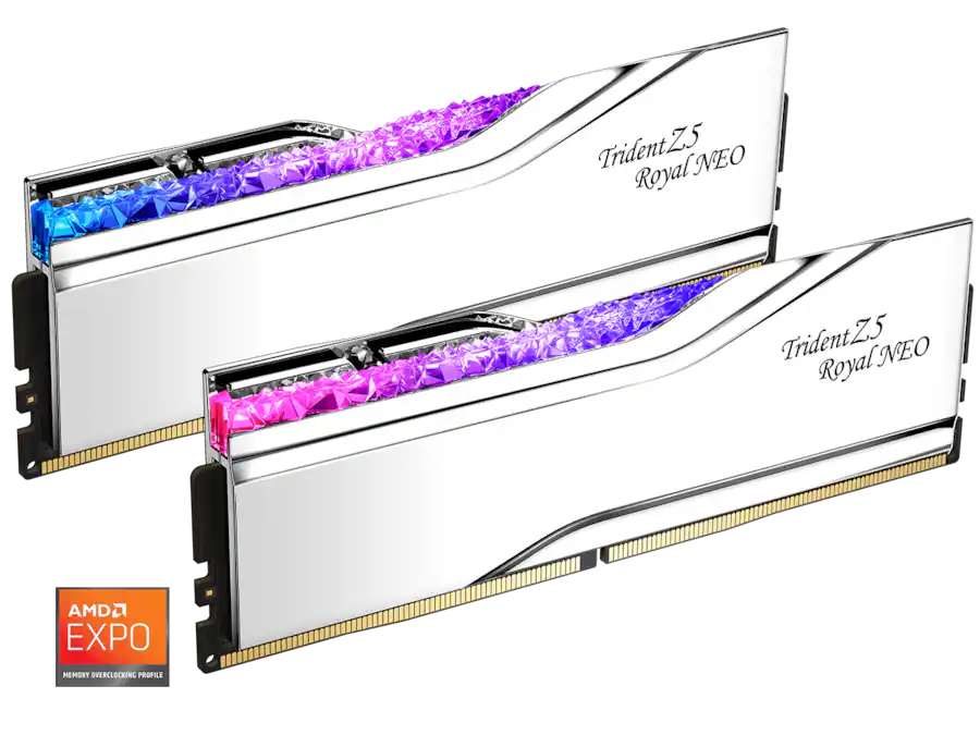 G.SKILL Trident Z5 Royal 64GB DDR5 6000MHz RAM (2x32GB) Silver G.SKILL Trident Z5 Royal 64GB DDR5 6000MHz RAM (2x32GB) Silver