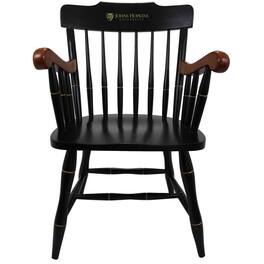 Jardine - Johns Hopkins Blue Jays Captain's Chair with Cherry Arms - Black