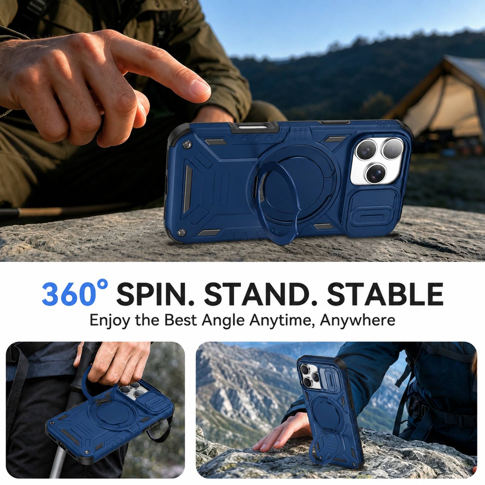 360° SPIN. STAND. STABLE  
Enjoy the Best Angle Anytime, Anywhere