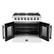Alt View 1. Forno Appliances - 36 in. Wide 6 Burner Galiano 5.36 Cu. Ft. Freestanding Dual Fuel True Convection Range - White.