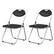 Alt View 5. Costway - 2 PCS U Shape Folding Chairs Furniture Home Outdoor Picnic Portable - Black.