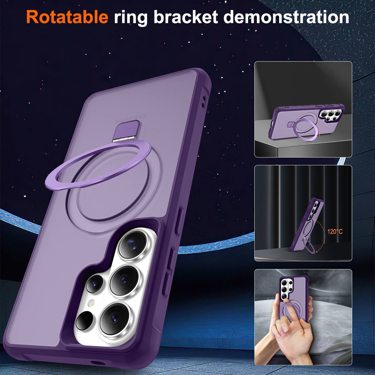 Rotatable ring bracket demonstration

120°