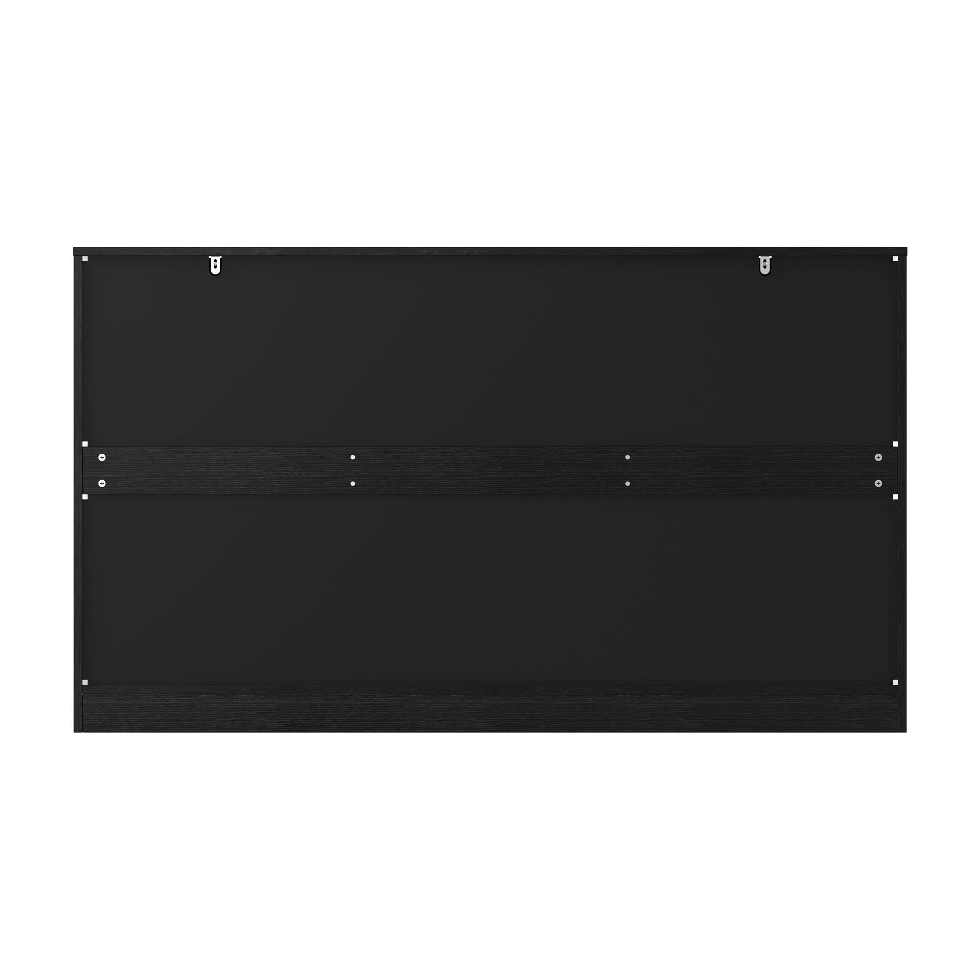 Back. Famapy - Modern 9-Drawer Dresser for Bedroom, Wide Chest of Drawers with Textured Fronts & Metal Glides - Black.