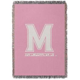 Chad & Jake - Maryland Terrapins Woven Blanket - Pink