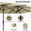Sturdy & Durable 12-Rib Iron Structure Safe Metal Stopper Double Stitching Rib Protector Convenient Fixation Strap