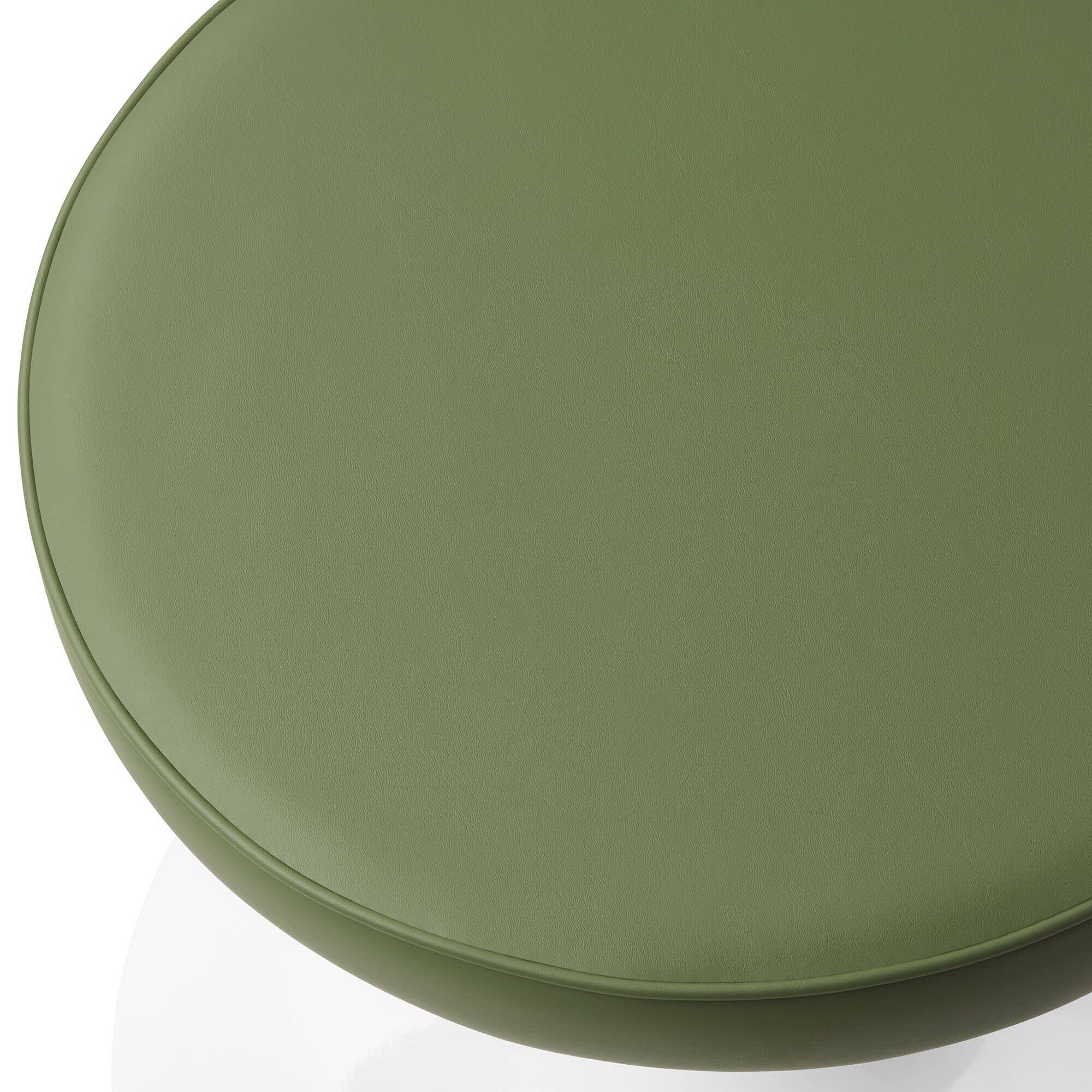 Alt View 1. Modway - Lippa Vegan Leather Round Stool by Modway - Green.