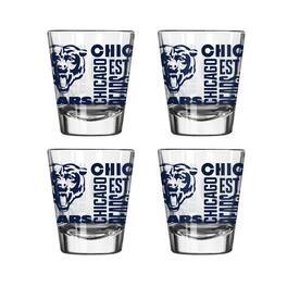 Logo Brands - Chicago Bears 4-Pack 2oz. Shot Glass Set - Multicolor