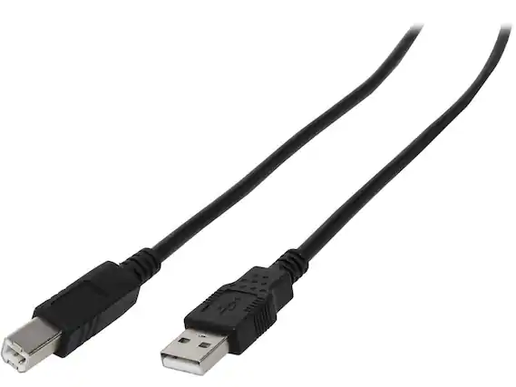 Front. Cables to Go - C2G 28102 USB 2.0 A to B Cable - 6.6 Ft for Printers (Black).