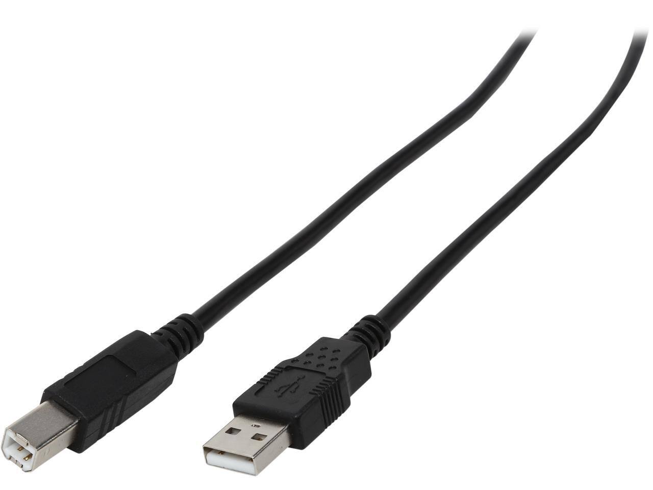 Front. Cables to Go - C2G 28102 USB 2.0 A to B Cable - 6.6 Ft for Printers (Black).