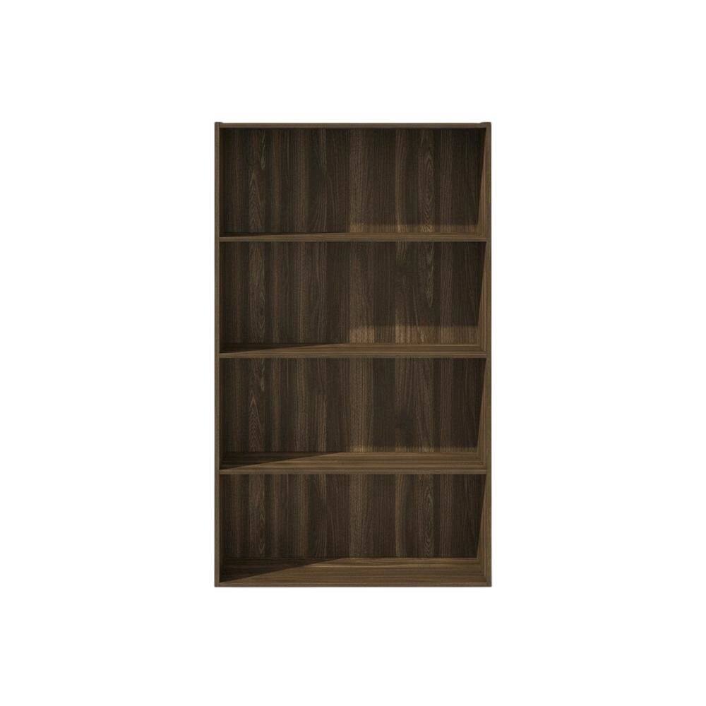 Back. FurniFact - Wooden bookcase with minimalist design - Columbia Walnut.