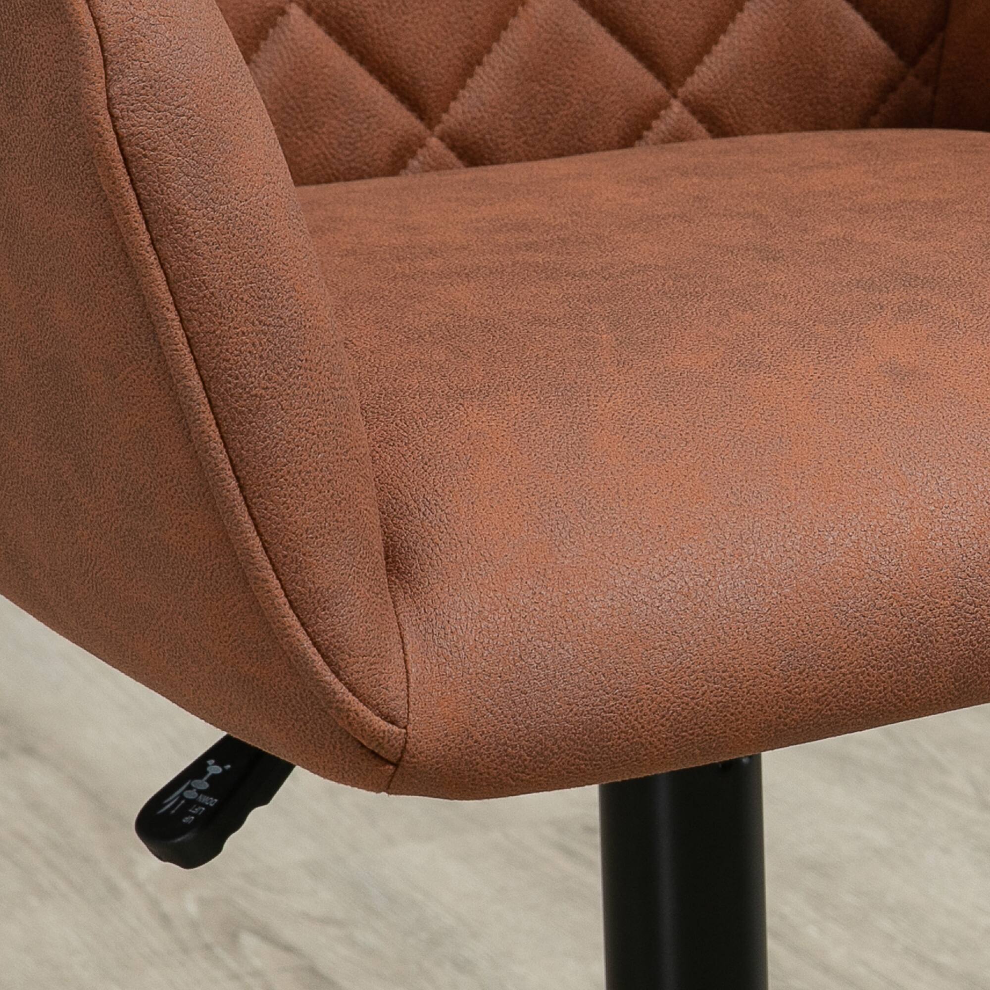 Alt View 5. Vinsetto - Mid Back Office Chair with Diamond Line Design - brown.