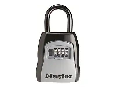 Front. Master Lock - Master Lock 5-Key Combination Safe, Black/Silver (5400D) - Black/Silver.