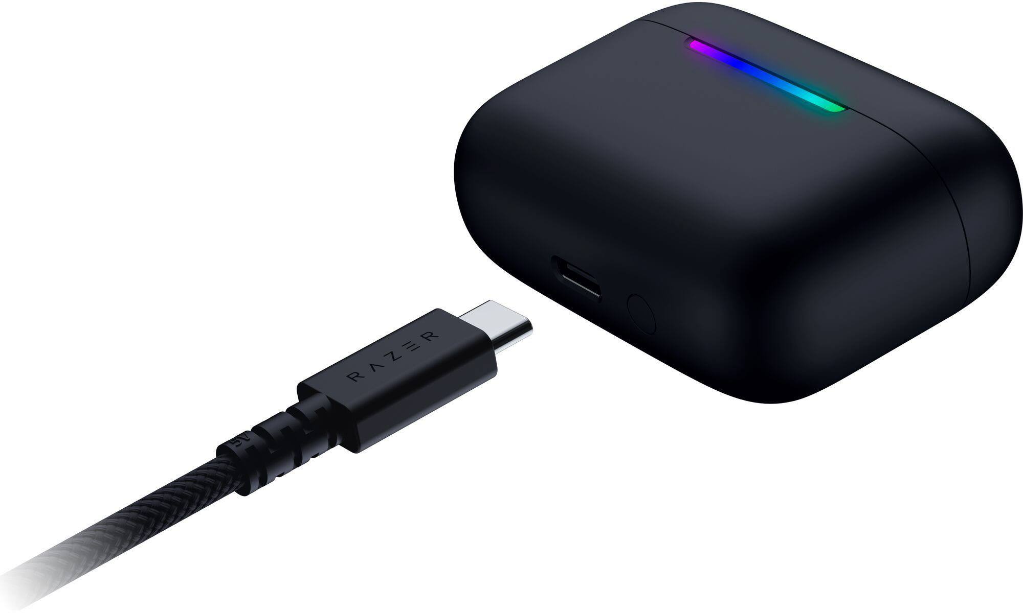 Alt View 6. Razer - Hammerhead V3 X HyperSpeed Wireless Multi‑Platform Gaming Earbuds – 2.4 GHz & Bluetooth 5.3, Up to 35 Hr Battery - Black.