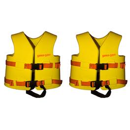 TRC Recreation - Super Soft Child Life Jacket Safety Vest, X Small, 2 Pack - Yellow