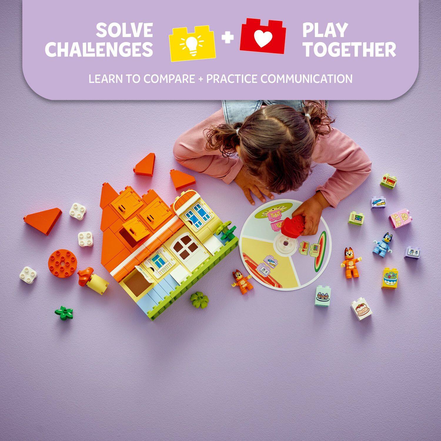 Solve challenges, play together, learn to compare, practice communication.