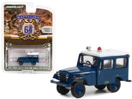 Greenlight - 1971 Jeep DJ-5 "U.S. Air Force Air Police" Top "Battalion 64" Series 3 1/64 Diecast - Blue With White
