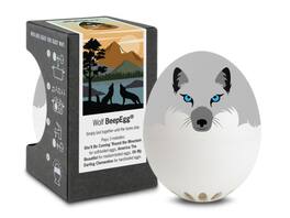 BrainStream - Wolf BeepEgg Egg Timer With Melodies for Soft, Medium & Hard-Boiled Eggs - Gray