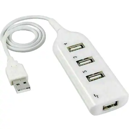 Front. Sanoxy - White USB 2.0 Hi-Speed 4-Port Splitter Hub For PC Notebook High Speed Computer - White.