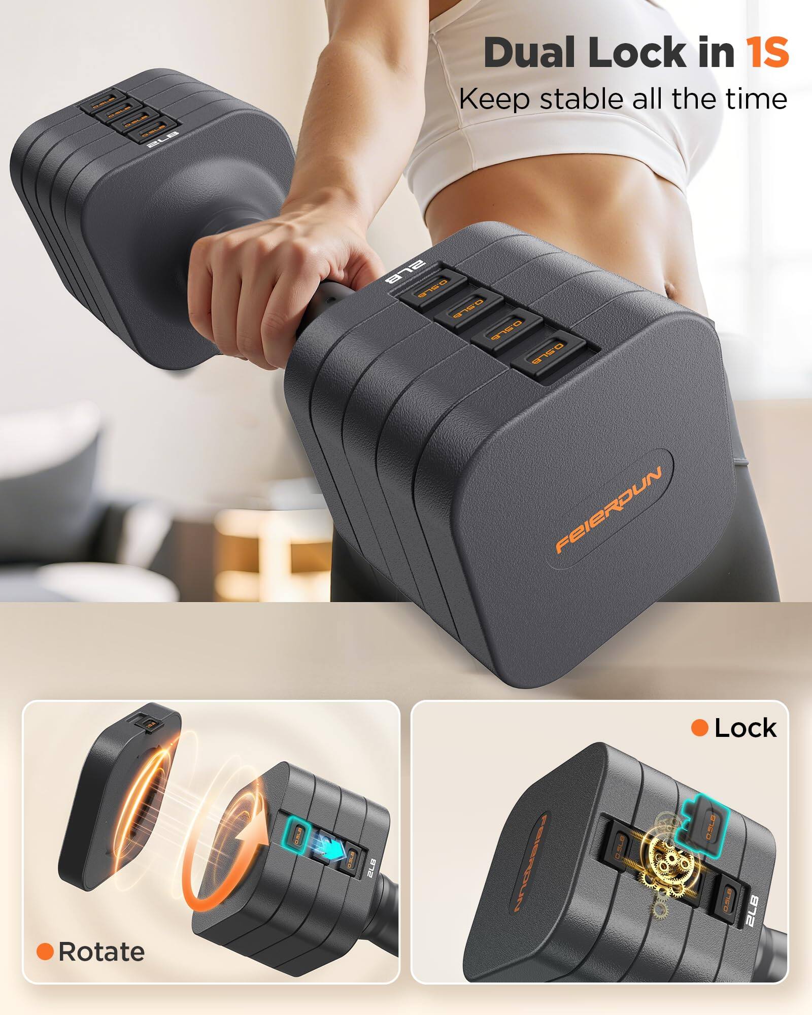 Dual Lock in 1S  
Keep stable all the time