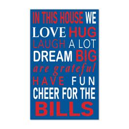 Fan Creations - Buffalo Bills 11" x 19" Briteline In This House Sign - Multicolor