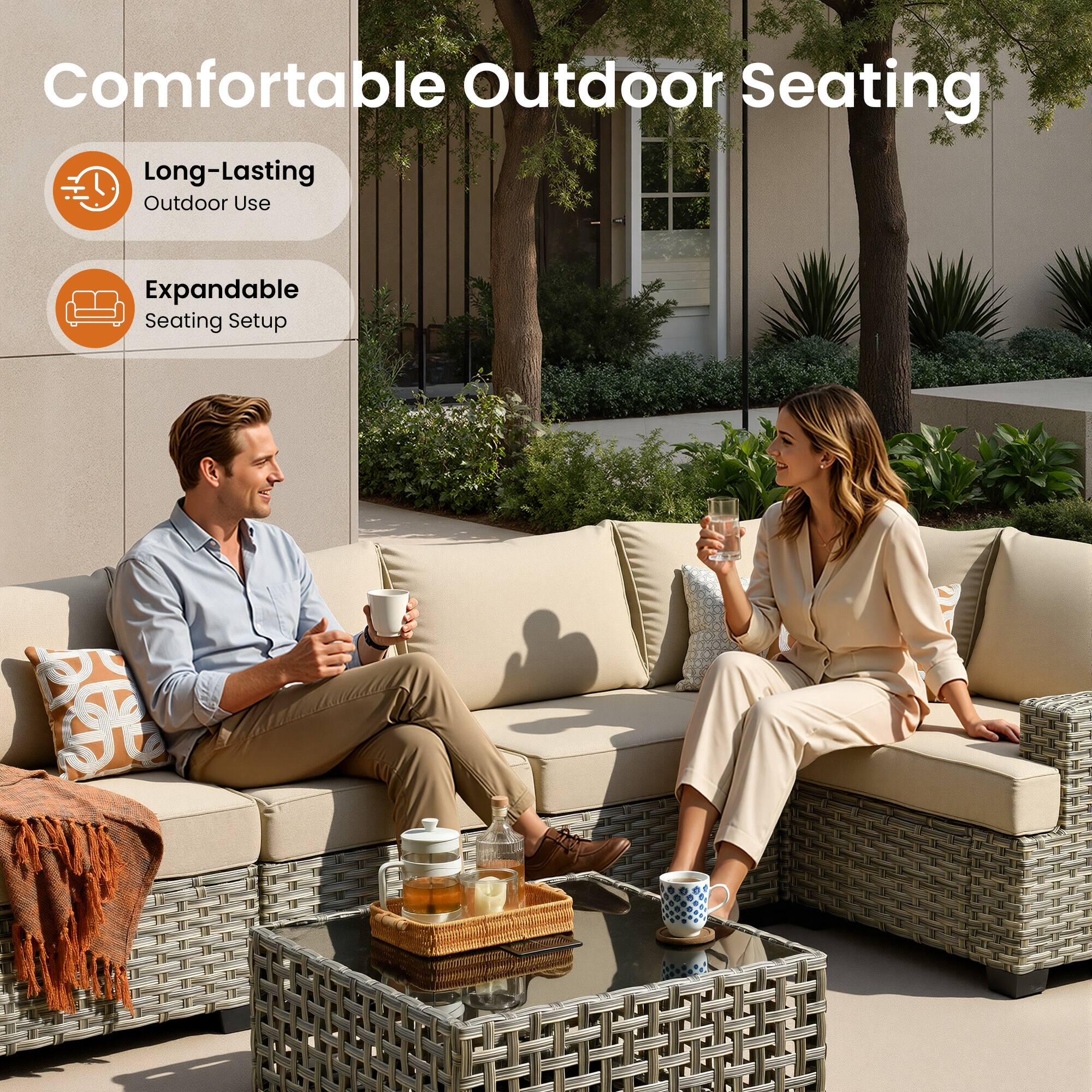 Comfortable Outdoor Seating

- Long-Lasting Outdoor Use
- Expandable Seating Setup