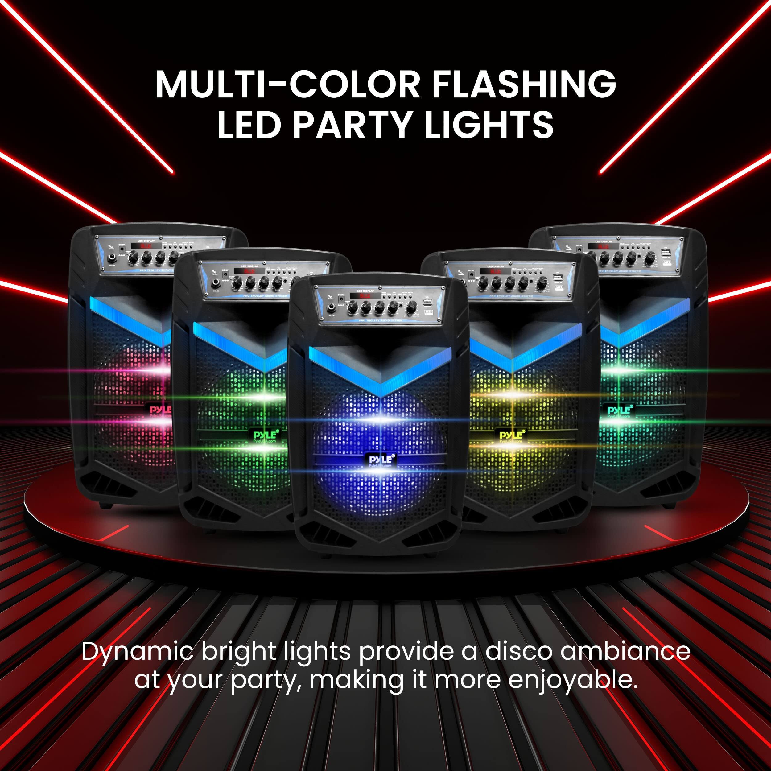 MULTI-COLOR FLASHING LED PARTY LIGHTS

Dynamic bright lights provide a disco ambiance at your party, making it more enjoyable.