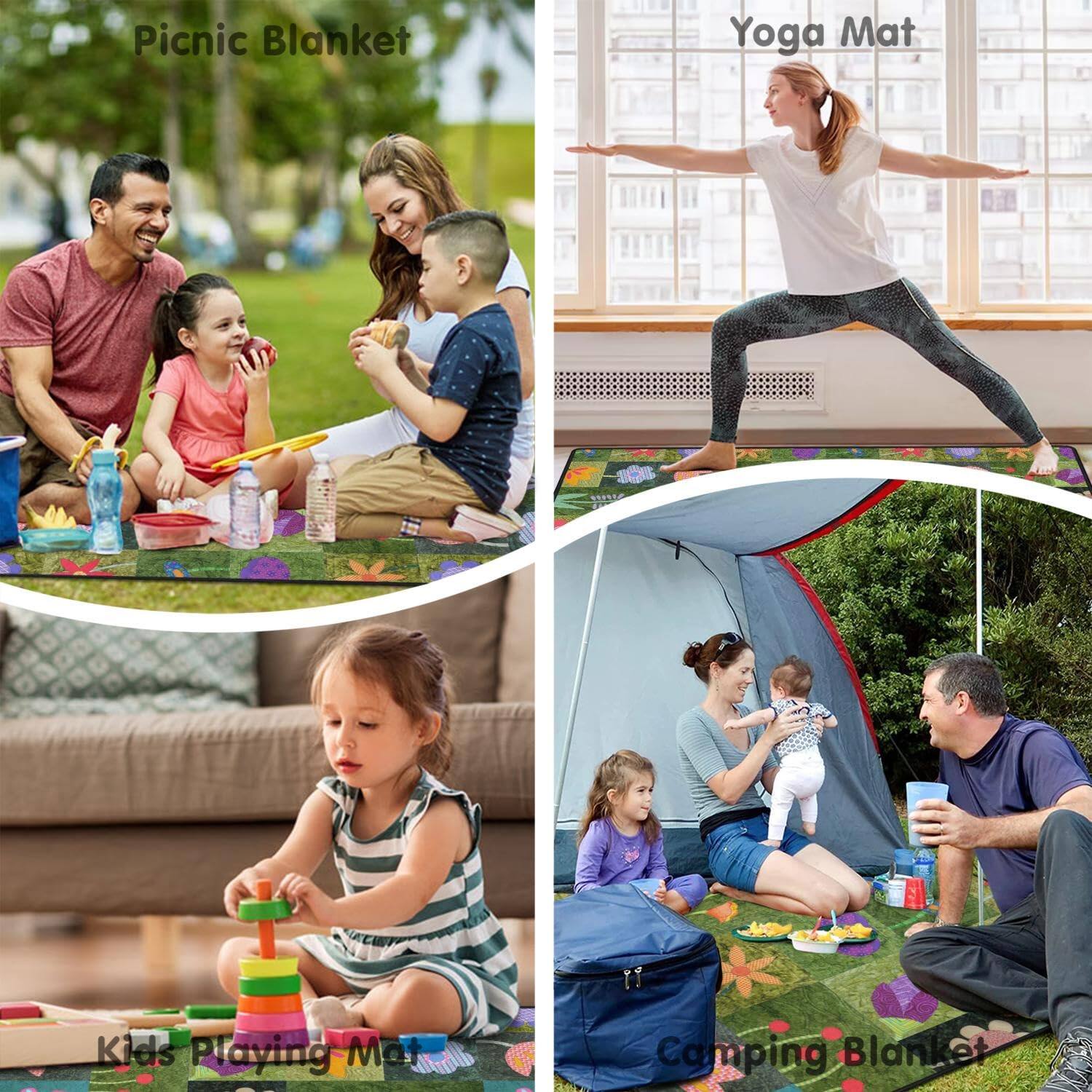 Picnic Blanket  
Yoga Mat  
Kids Playing Mat  
Camping Blanket