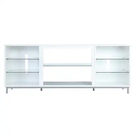 Front. Manhattan Comfort - Brighton Modern 60" TV Stand in White - White.
