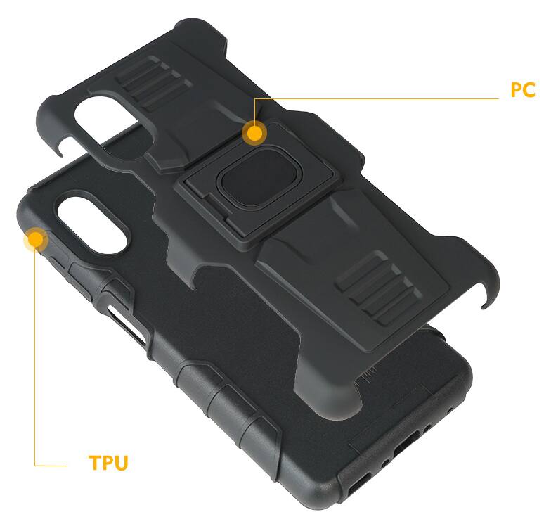 Alt View 6. Nakedcellphone - Case for Samsung Galaxy XCover Pro Phone (2020) - Black.