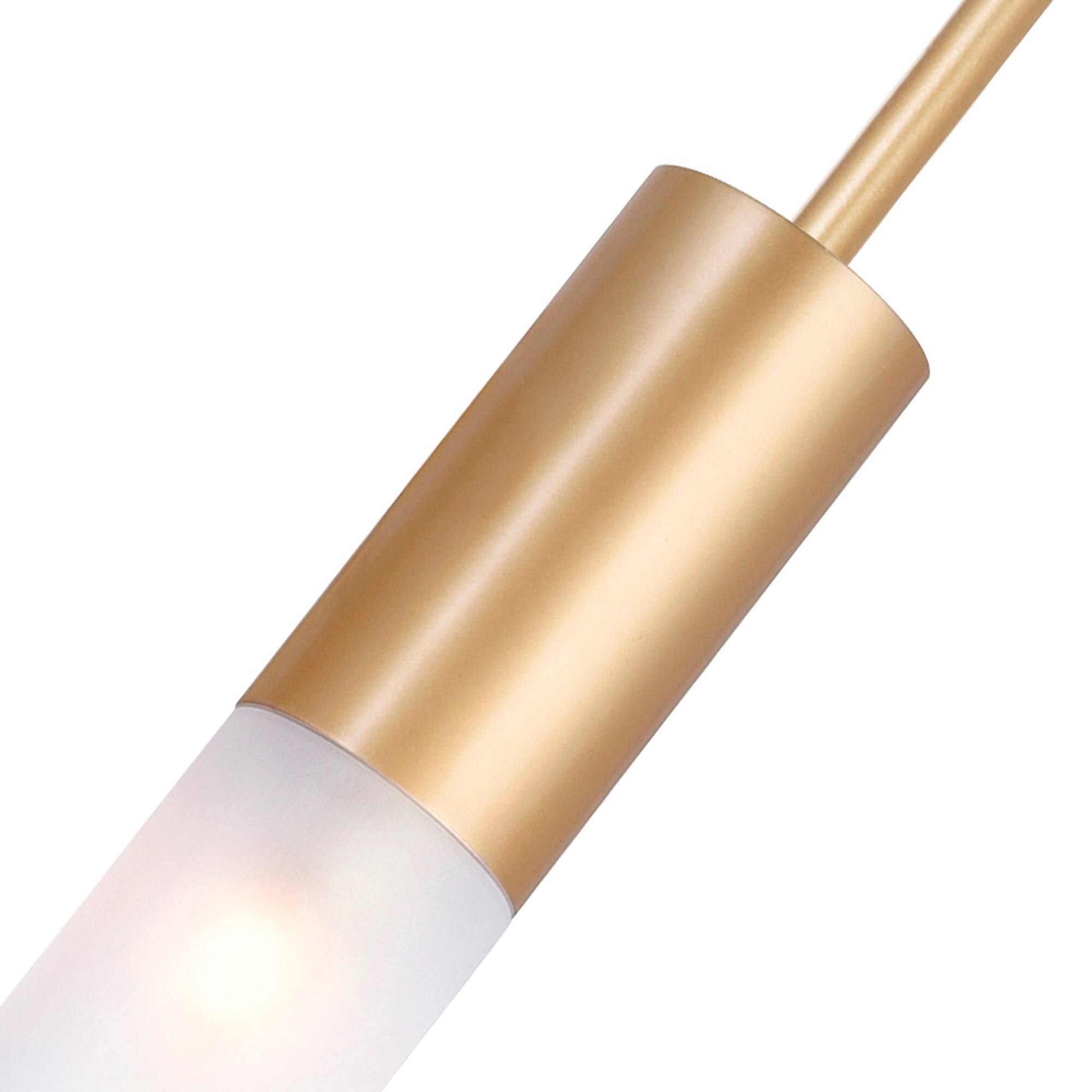 Left. CWI Lighting - Pipes 1 Light Mini Pendant With Sun Gold Finish - Sun Gold.