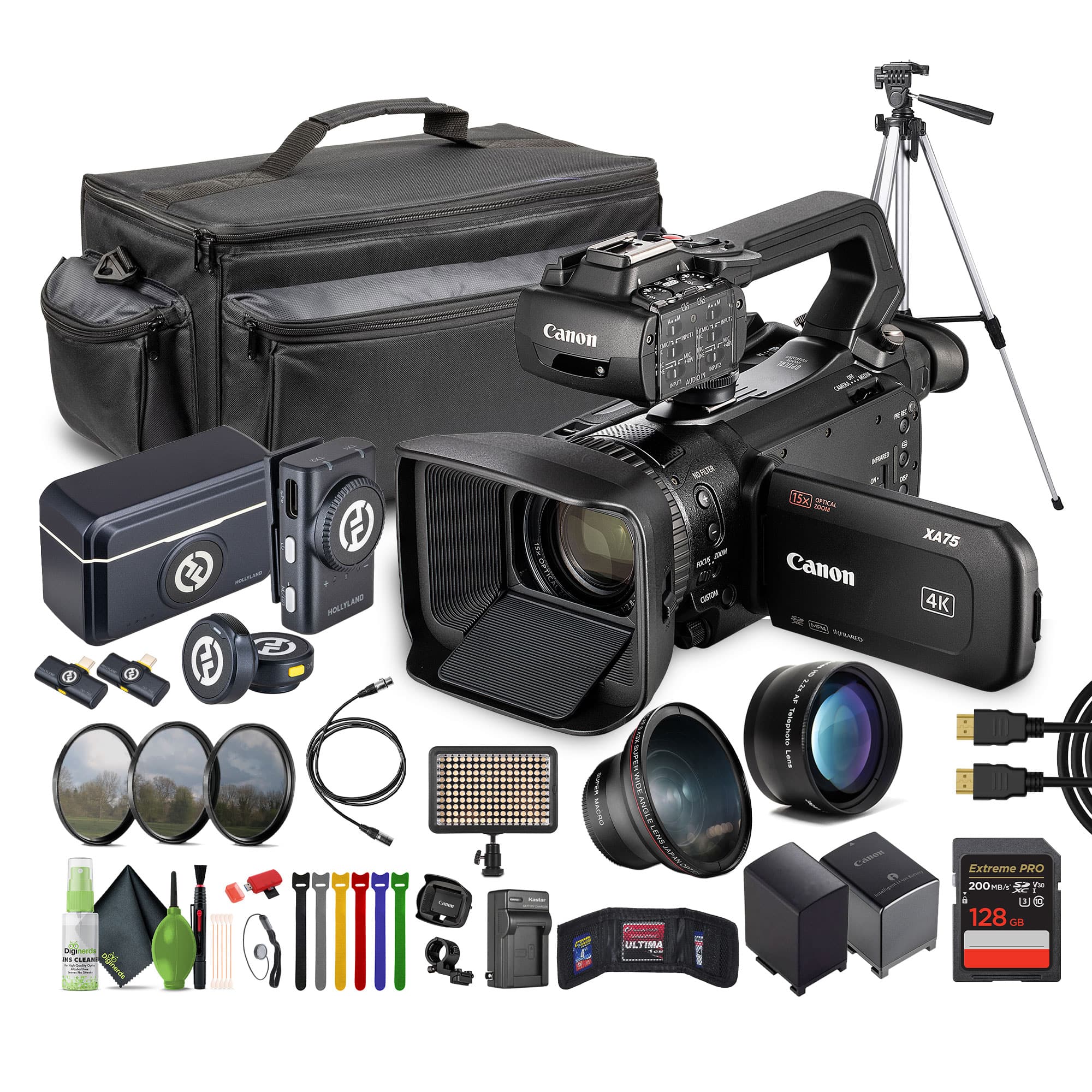 Canon - XA75 PAL 4K UHD / 25p Camcorder + + 128GB Memory Card + More (International Model)