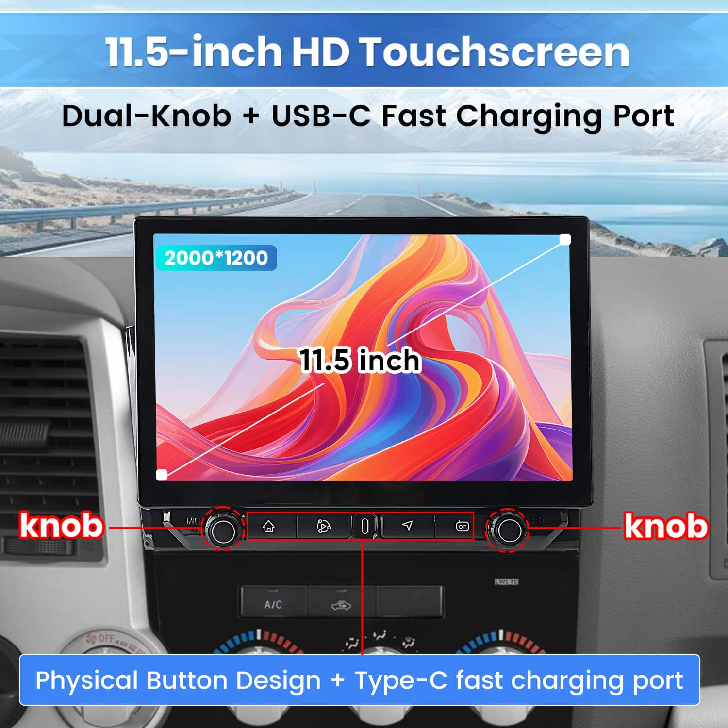 Junsun Android15 carplay 8Core 4+64GB 11.5 Inch Car Stereo Radio