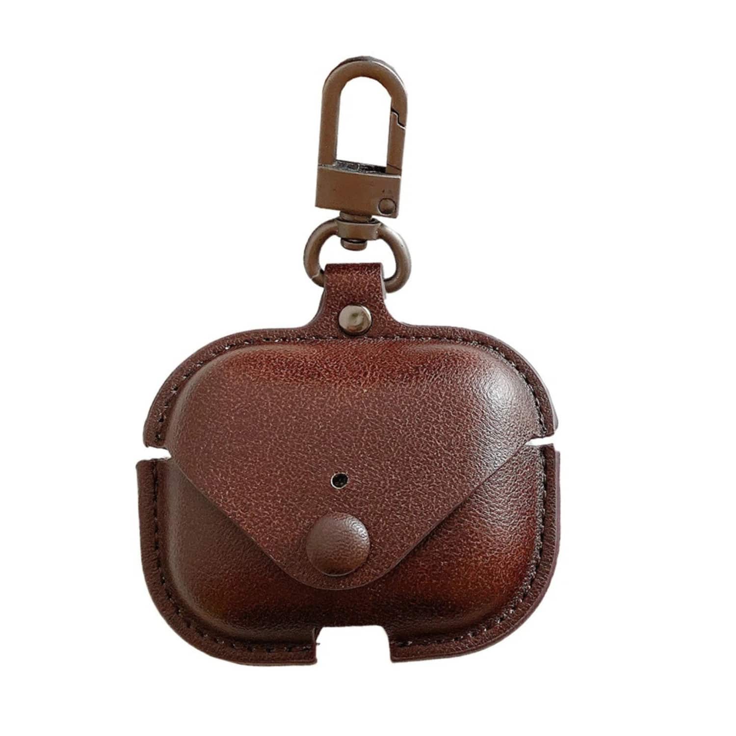 Stock Preferred - PU Leather Protective Case Cover for Apple AirPods Pro - Coffee