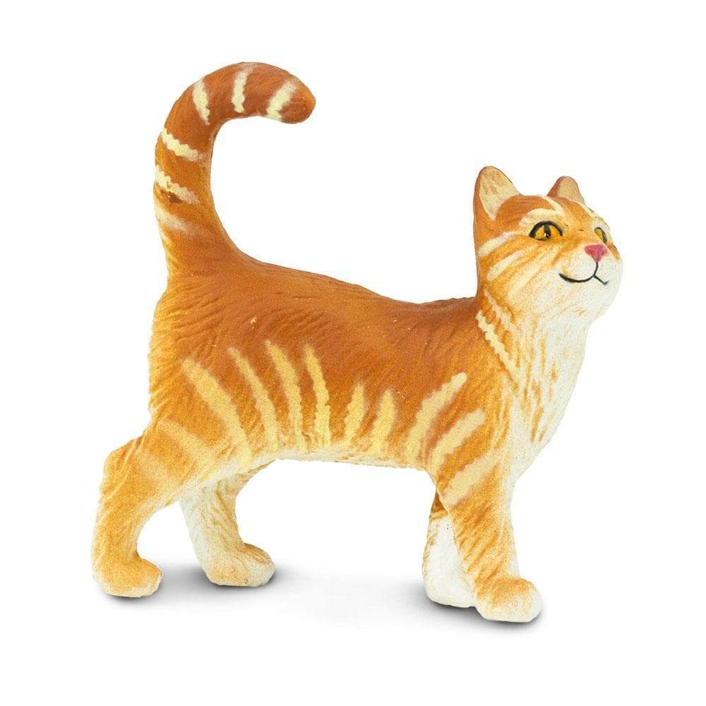 Back. Safari Ltd. - Tabby Cat Toy Figurine.