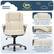 Angle. Serta - Garret Bonded Leather Executive Office Chair with Premium Cushioning - Ivory White.