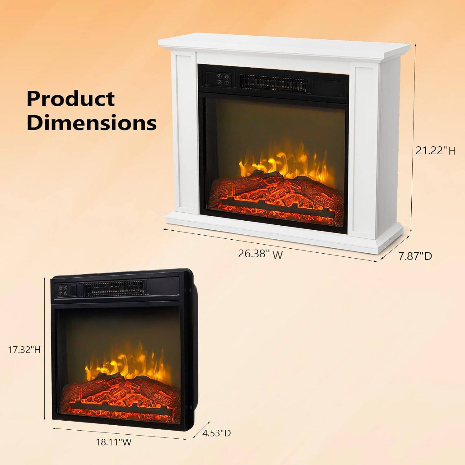 Product Dimensions

- 21.22"H x 26.38"W x 7.87"D
- 17.32"H x 18.11"W x 4.53"D