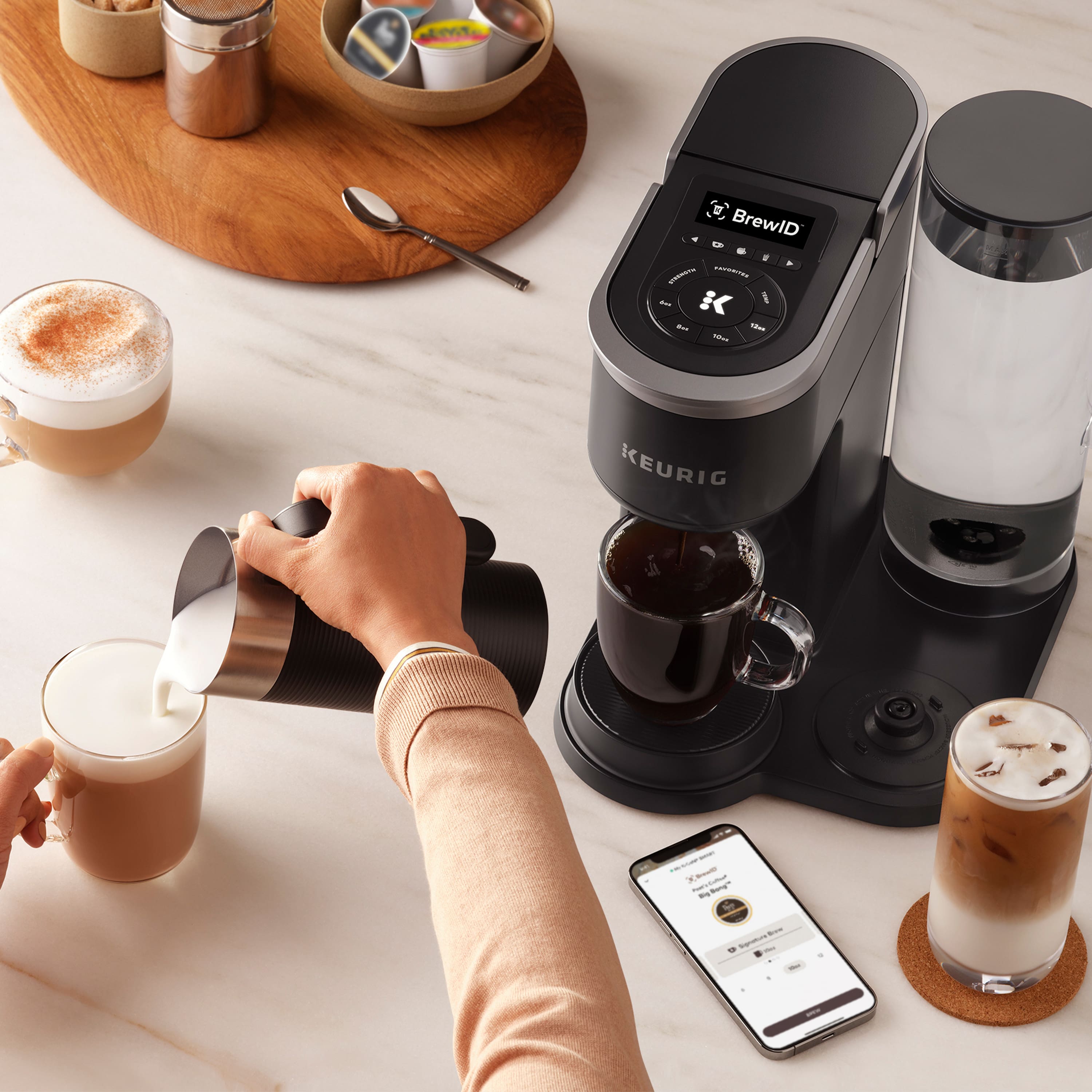 Alt View 15. Keurig - K-Cafe SMART Single-Serve Coffee Maker and Latte Machine with WiFi Compatibility - Black.