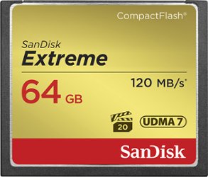 SanDisk - Extreme 64GB CompactFlash (CF) Memory Card - Front_Zoom