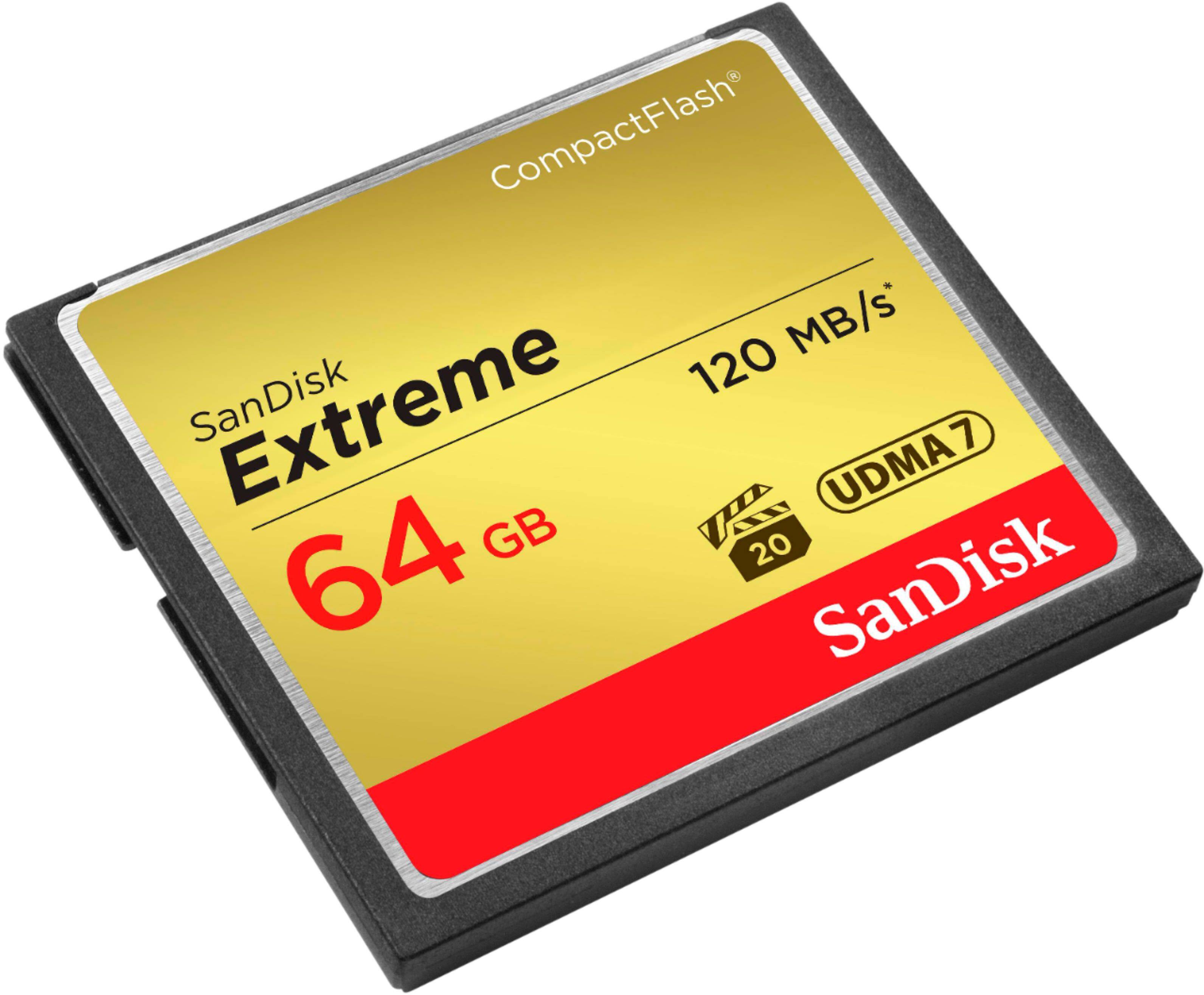 Alt View 11. SanDisk - Extreme 64GB CompactFlash (CF) Memory Card - Black/Gold.