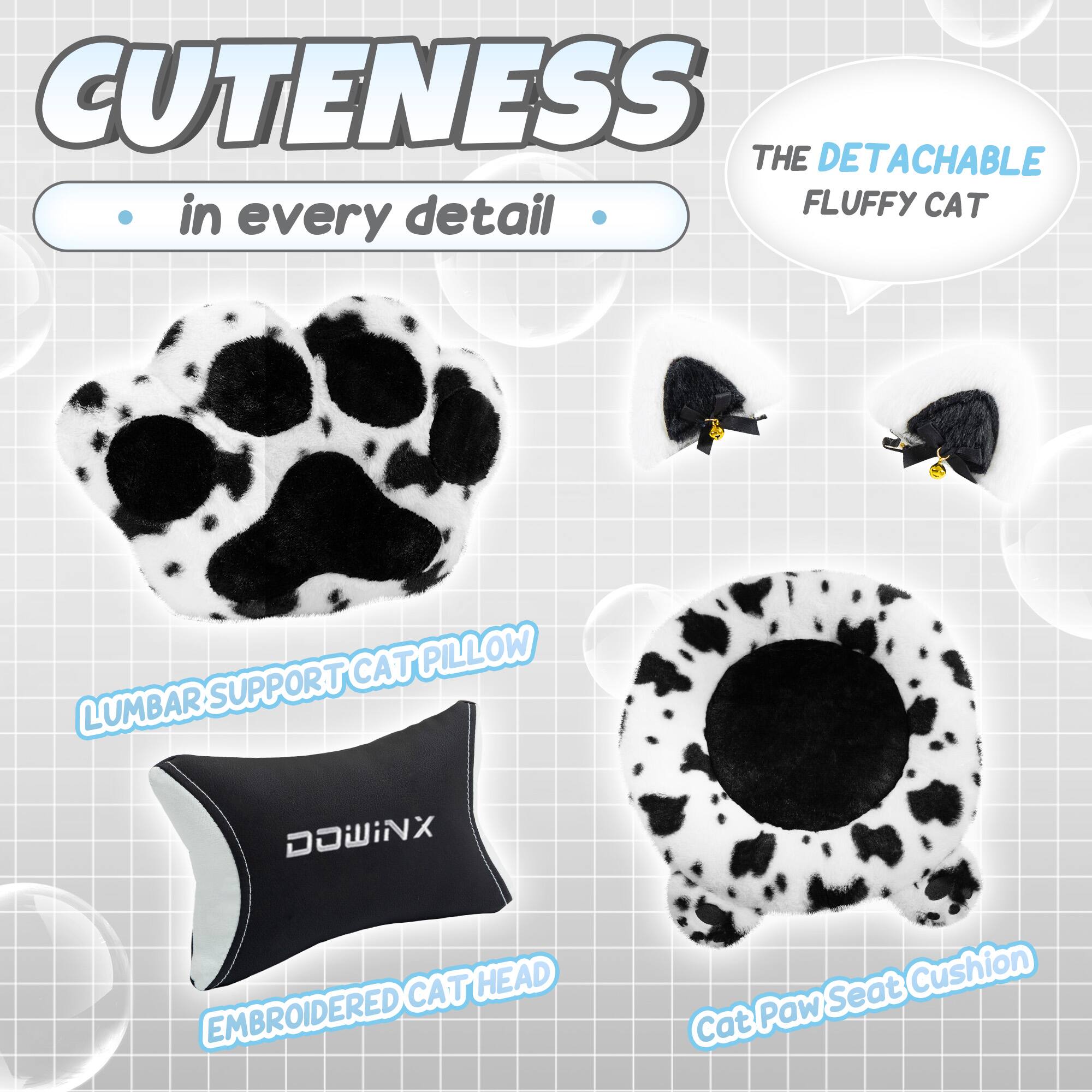 Cuteness in every detail

The Detachable Fluffy Cat

Lumbar Support Cat Pillow

Embroidered Cat Head

Cat Paw Seat Cushion