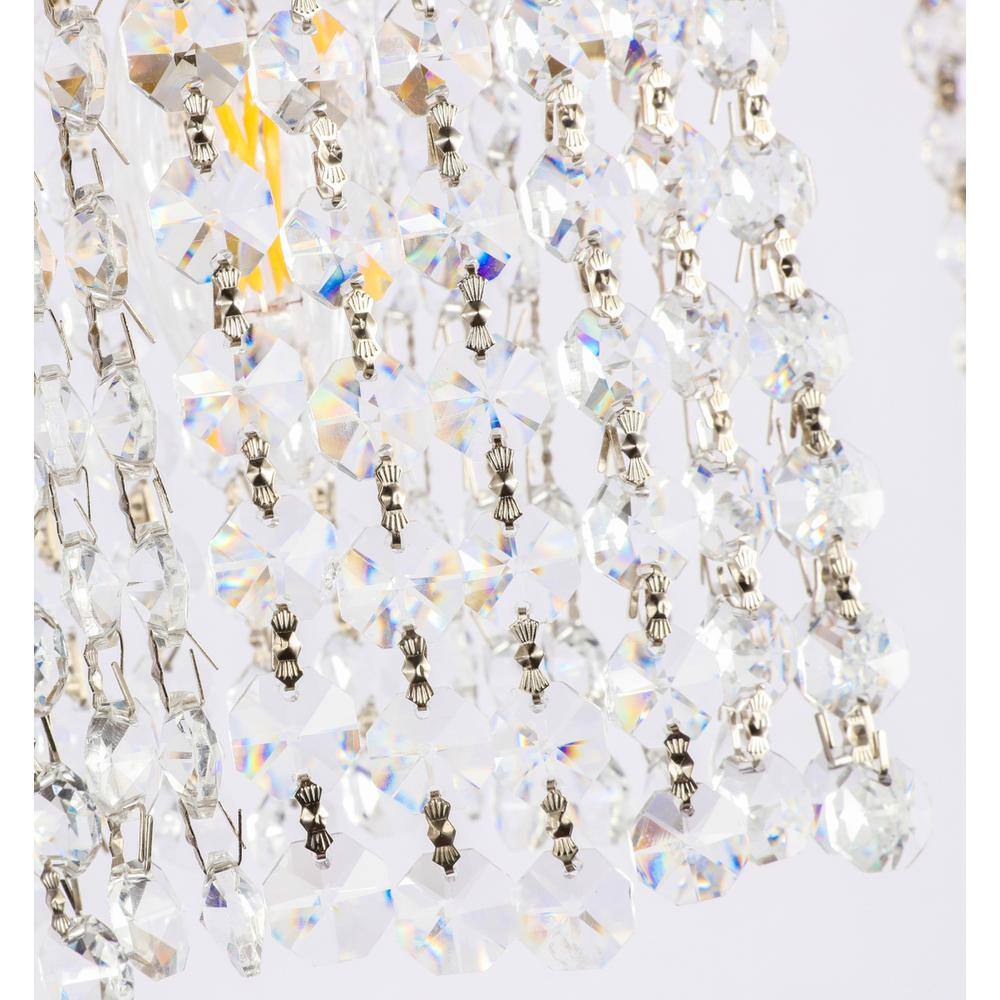 Left. Living District - Phineas 2 light Chrome and Clear Crystals wall sconce - Chrome And Clear Crystals.