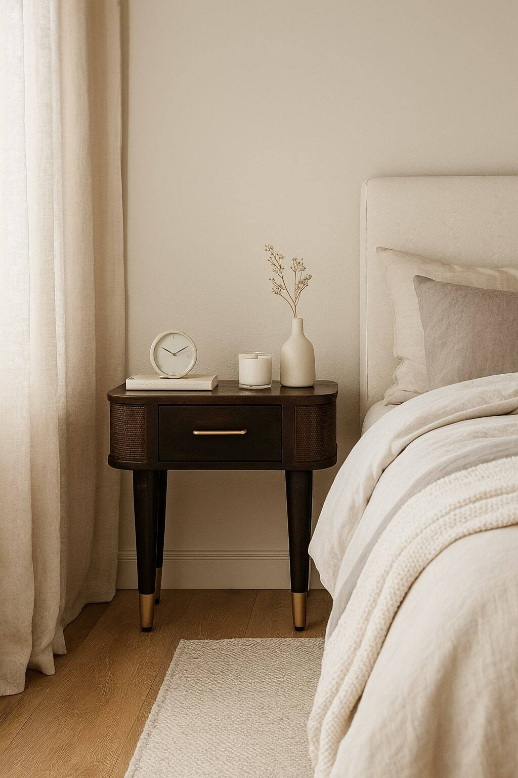 Alt View 2. Artisan Furniture - Artisan Furniture Solid Wood Belmont Bedside - Brown.
