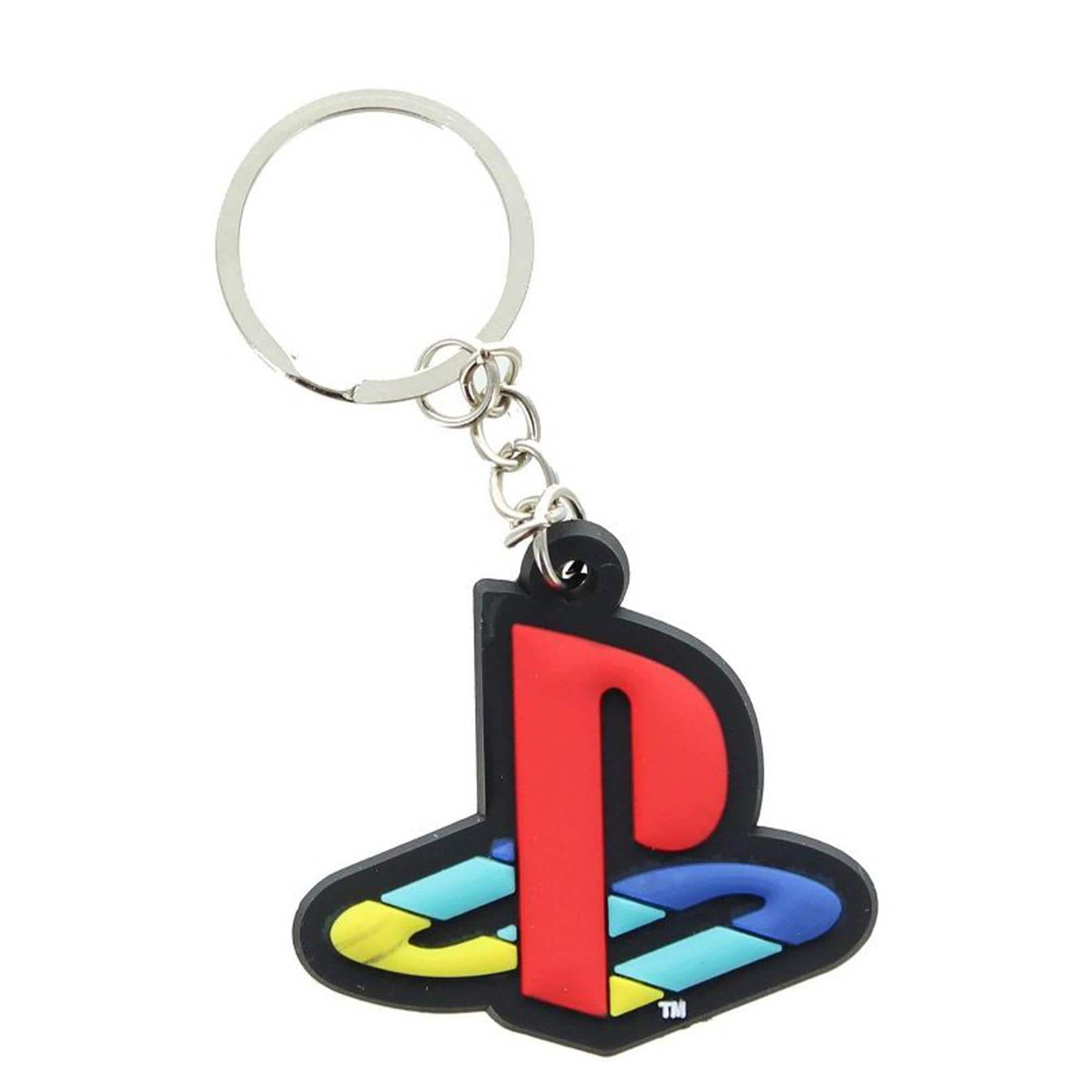 Sony - PlayStation Logo PVC Rubber Keyring - Multi-Color