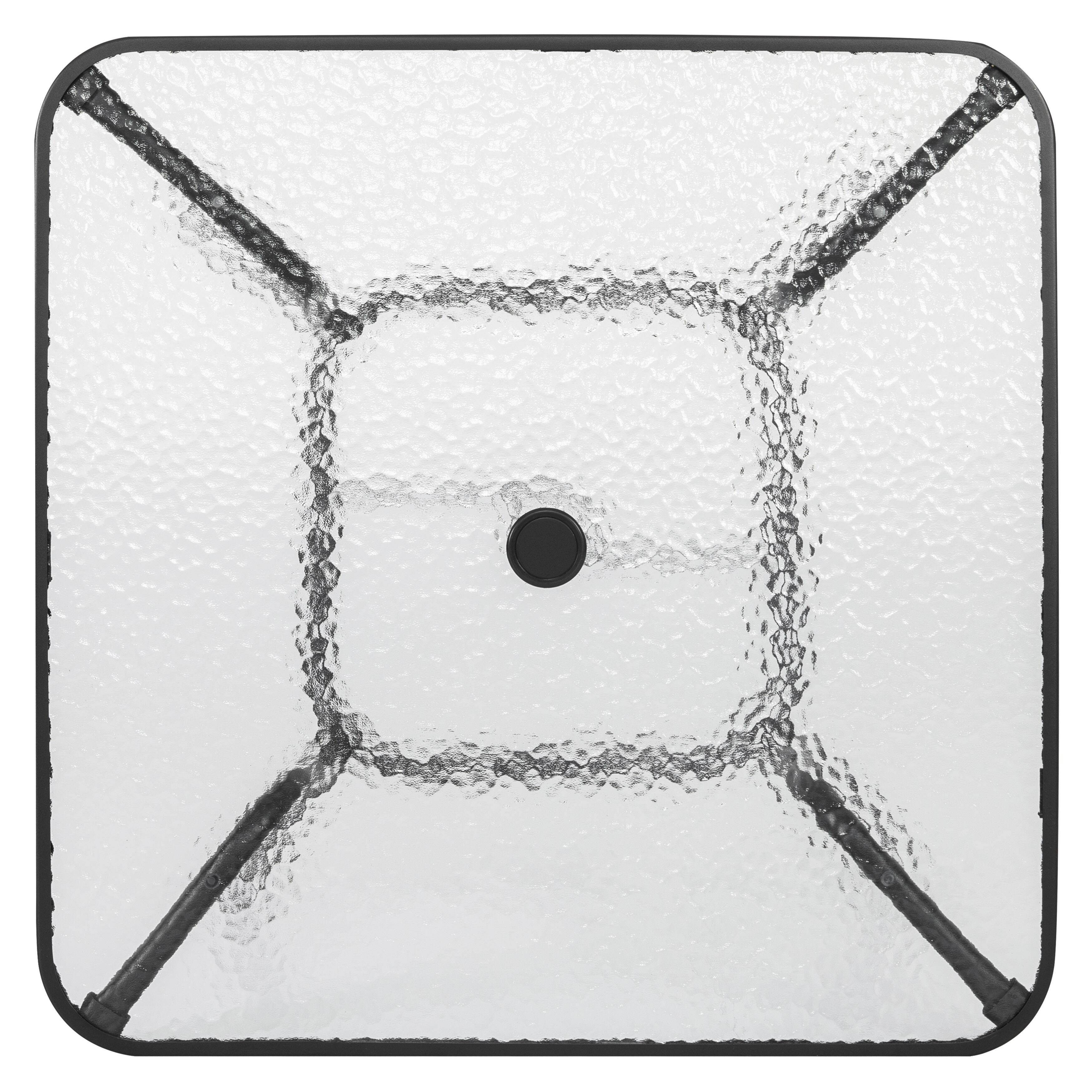 Alt View 7. Nuu Garden - Nuu Garden 31.5" Square Outdoor Dining Table with Tempered Glass and Umbrella Hole - Black.