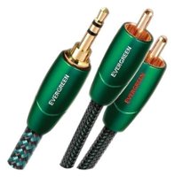 AudioQuest - Evergreen 26.2' 3.5mm-to-RCA Interconnect Cable - Black/Green - Front_Zoom